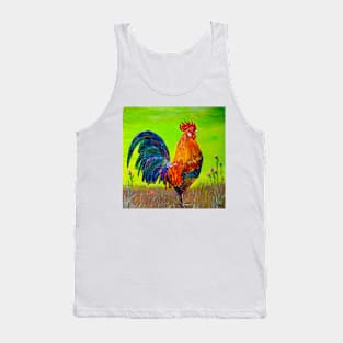 Rooster. Rustic morning Tank Top